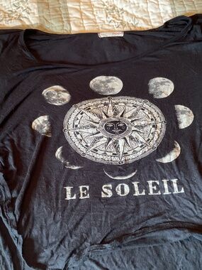 Papaya size large black sun top